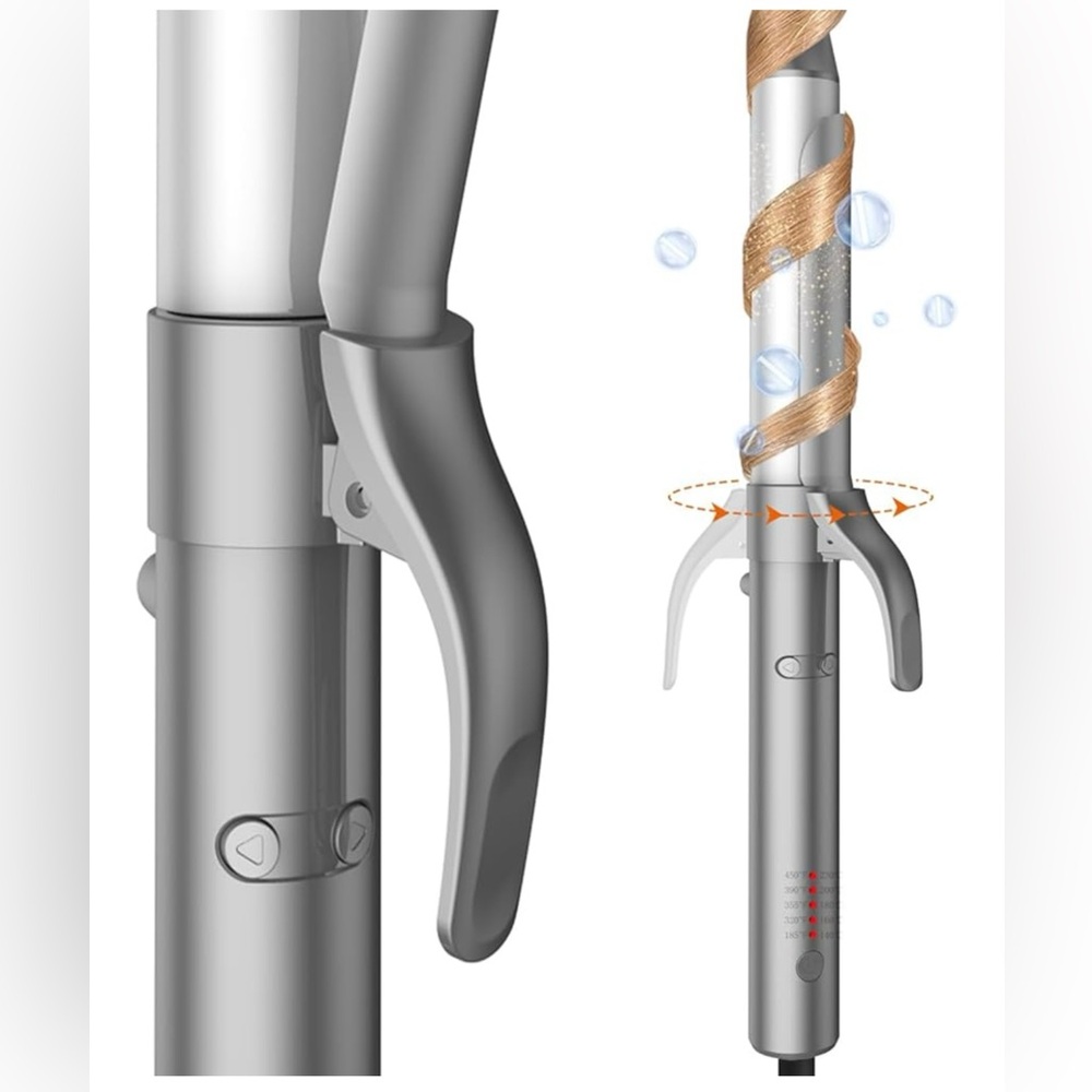 Rotating Curling Iron, Ukliss Hair Curler Automatic Rotating,